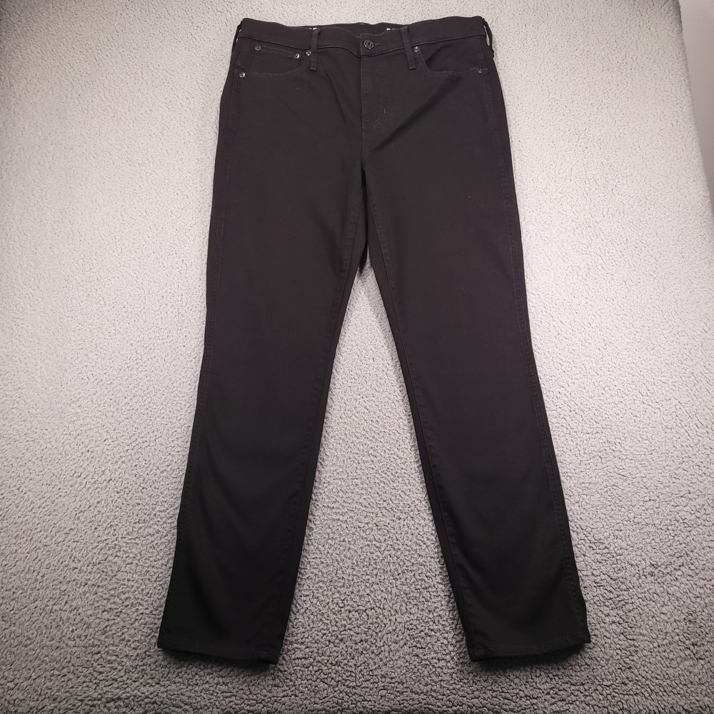 J CREW Jeans Size 32T Vintage Slim Straight Black Stretch Denim 34x30